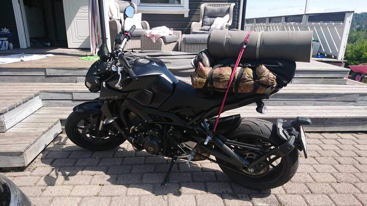 Packed bike ready for adventure